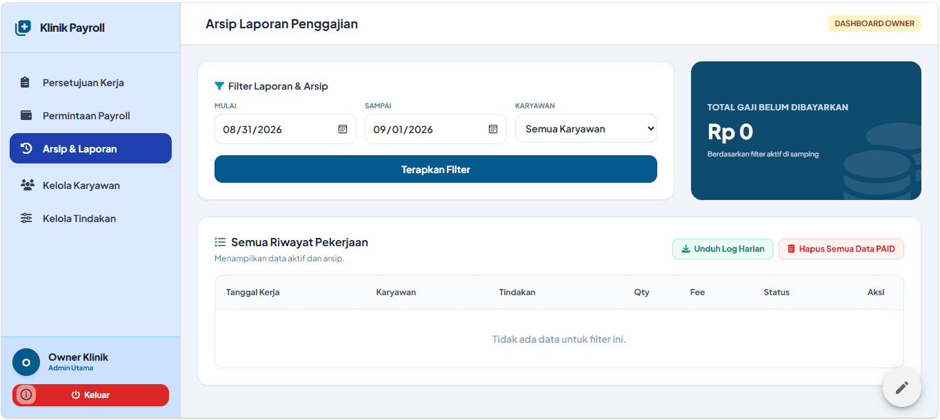 Screenshot of ClinikPall